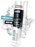 PROCREA® 1x Premium Sanitärsilikon 'Bad & Küche' (Edelweiß) [mit Anti-Schimmel-Formel] Dichtmasse für innen & außen - Universal Silikon in Profi-Qualität (weiss) - Made In Germany