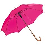 ohne Markenname Automatik-Regenschirm aus Polyester, Farbe: pink