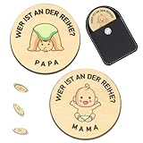 Geschenke zur Geburt Baby Geschenk Taufgeschenk Junge Mädchen Entscheidungsmünze für Neue Eltern Schwangerschaft Geschenk Hölzerne Werdende Väter Mütter um eine Entscheidung zu Treffen