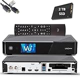 VU+ UNO 4K SE E2 Linux Sat Receiver + 2TB SSD (DVB-S2 FBC Twin Tuner, 4K HDR, HDMI 2.0, USB 3.0, CI + Kartenleser, 2,4' LCD Display, HTS e-com HDMI, TV-Box mit PVR Funktion)