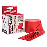 RockTape RockFloss Tack Mobility Band, Kompression Muskelregeneration, Zahnseide für Muskelkater, 2'' x 7'' Breite, Rot