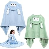 BAIFULAI 2 Pack Babyhandtuch mit Kapuze, 70 * 140cm Kapuzenhandtuch Baby, Baby kapuzenhandtuch Super Saugfähiges, Waschbares Kaputzenhandtücher Baby für Babybaden Unisex, Baby Towel Newborn
