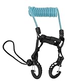 Cryfokt Kamera-Spiralband mit Schnellverschluss-Schnalle, Hochharter Edelstahldraht Zum Tauchen, Hohe Elastizität (Blauer See)