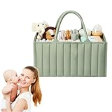 Lixstyea Wickeltasche Organizer - Wickelorganizer Zuhause, Wickel Organizer, Baby Aufbewahrungskorb mit Herausnehmbaren Fächern, Wickelorganizer, Wickeltisch Babykorb (Blau)