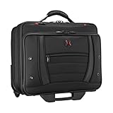 WENGER Synergy Laptop Trolley Damen & Herren, Business Trolley, 15,6 Zoll Notebook, 24 l, Organizer, Büro Reisen, Schwarz, 612476