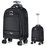 Ponhog Trolley Rucksack - Herren Damen Laptoptasche wasserdichte Rollerkoffer Rucksack mit 4 Rollen, 30 Liter Rucksack Trolley für Business Weekender Arbeit Reisen
