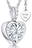 Halskette Damen Silber 925 Herzkette *Ich Liebe Dich* Kette Silberkette Herzanhänger Herz Schmuck Geschenke Frauen Freundin Sie zum Geburtstag Hochzeitstag Jahrestag Liebesgeschenk Ehefrau