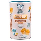 Tom & Krissi's Muffin-Backmischung, Backmischung für saftige und köstliche Muffins - lactose- und fructosefrei, vegan, 400g
