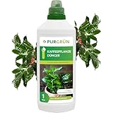 Purgrün® Kaffeepflanze-Dünger 1 Liter – Schnelles Wachstum & prächtige Blüten dank Guano – Premium-Flüssigdünger mit Spurennährstoffen – Stärkt die Widerstandskraft – Für 400 Liter Gießwasser