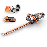 FUXTEC Heckenschere 20V inkl. Akku FX-E1HS20 Elektrischer Heckentrimmer mit Li-Ionen Batterie und Ladegerät – Schnittlänge 52 cm