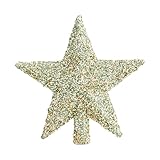 ️ Stern für die Spitze des Weihnachtsbaums, Weihnachtsbaumschmuck | 7,8 Zoll funkelnder Stern für Baum | Glitzernder Baumschmuckständer für Urlaubsgeschenke, Goldanhänger