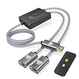 Elebase HDMI-Schalter 2 in 1 mit Fernbedienung,1 Meter (Nicht ein Splitter),4K@60Hz Bidirektionales HDMI Switcher Kabel,HDMI-Stecker zu Dual-HDMI-Buchse für PS5/4,Xbox,PC,Laptop,FireStick,TV,Projektor