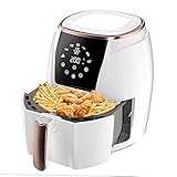 Digitaler Luftfriteuse Backofen, Ölfreie Luftfriteuse, Mehrzweck-elektrische Fritteuse für Zuhause 5. Heißluftfriteuse mit großer Kapazität, 7 Touchscreen-Voreinstellungen Braten, Rost, Wischen Sie