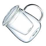 Uonlytech Hitzebeständiger Glas teebecher mit Integriertem Sieb für Büro und Zuhause Praktischer Filter für Losen Tee Dicker Glaswand Einfacher Griff Langlebiger Teemacher für Aromatischen