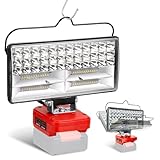 Mucek Akku Lampe für Einhell 18V, 100W 8000LM Led Arbeitsleuchte Akku Kabellose, 8 Zoll Akku Baustrahler mit 2 USB-Aufladung 2 Helligkeitseinstellungen, Tragbares Flutlichter LED Strahler(Kein Akku)