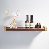 Badezimmerregal aus Holz mit Handtuchhalter – 30 cm großes Aufbewahrungsregal für Dusche, Frisiertisch und Küche – Organisieren Sie Kosmetik- und Hautpflegeprodukte
