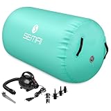 Skeufy Air Matte Track, Aufblasbare Gymnastik Yoga Air Matte Roll mit Elektrischer Luftpumpe, Airroll Air Rolle Turnen Gymnastikmatte, Turnmatte, Sportmatte für Zuhause Outdoor