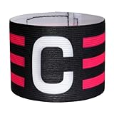 Genérico Kapitänsbänder für Fußballkapitäne, Kapitänsbänder, Sportkapitänsarmband, verstellbar, gegen Herunterfallen für Spieler, Armbänder für Spielzubehör