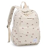 Chase Chic Schulrucksack Mädchen,Cord Rucksack Teenageralter Leichter Schulranzen Daypack für Schule,Regenbogen