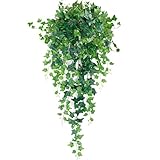 YMIFEEY Efeu Künstlich Hängepflanze 120cm Fake Efeu Girlande Kunstpflanze Hängend Kunst Efeu Ranken Ivy Kunstefeu Künstlicher Efeu Pflanze Zimmerpflanzen für Wand Regal Balkon Zimmer Deko (1 Efeu)