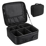 Makeup Kosmetikkoffer, Professionelle Make Up Etui Kosmetische Box Tragbare Reise Künstler Aufbewahrungstasche Toiletry Organizer mit einstellbaren Teiler für Männer und Frauen