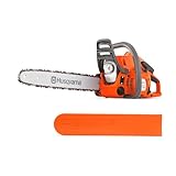 Husqvarna 120 Mark II Benzin-Kettensäge - 38,2 cc X-Torq® Motor, 14″ Schiene & H37 Kette, LowVib® Vibrationsreduzierung, Air Injection™, Ideal für Garten & Brennholz