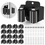 Pfloge® Besenhalterung Wand, 12 Stück Gerätehalter Schwarz, Edelstahl Gartengerätehalter, Wandhalterung Gartengeräte, Leichte Montage Besen Wandhalter, Werkzeughalter, Besenhalter
