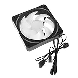 NUOBESTY Gehäuselüfter Lüfter Lüfter Für Rgb-gehäuse Fall-fans Gehäuselüfter Host-fan Fanklingen Umgekehrter Spiegel Magnetischer Strahler Kleiner Kühlventilator Rgb-lüfter Schwarz Abs