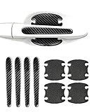 8 Stück Kohlefaser Auto Türgriff Schutzfolie für Griffmulden/Griffschalen, Lackschutzfolien-Set für Autotür-Griffmulden, Auto Türgriff Schutzfolie für Kohlefaser Autoaufkleber für Autotür-Griffmulden