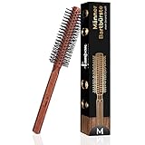 lampox Männer Bart-Rundbürste, Bartstyling, Bartbürste, Föhnbürste, Haarbürste für kurze und mittellange Haare (M)
