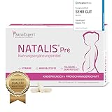 SanaExpert® Natalis Pre – Folsäure, Quatrefolic®, Eisen und 21 weitere Inhaltsstoffe für Kinderwunsch und Frühschwangerschaft – 100% vegan, 30 Kapseln
