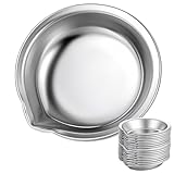 TIESOME 18 Stück Kleine Runde Farbschale, Mischpalette Edelstahl, Edelstahl Farbschale Palette Malen 5 x 5cm Mischpalette für Farben für DIY Kunst Handwerk Malerei