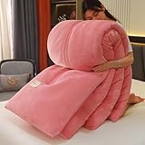 YWQJL Dicke Bettdecke Warm Federdecke Winter Baumwolle Winterbettdecke Bettdecke Für 2 Personen Steppdecke Weiche Und Bequeme Schlafdecke Oberbett Ohne Kissen(#5,200x230cm/4kg)