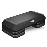 TREX SPORT Steppbrett höhenverstellbar TX-038PAS | Fitenss Stepper 3 Stufen, rutschfest, Steppboard für zuhause 71×35×10/15/20 cm, bis 350 kg belastbar
