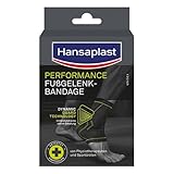 Hansaplast Performance Fußgelenk-Bandage, Sprunggelenkbandage stabilisiert & entlastet das Gelenk, Knöchelbandage für rechtes & linkes Fußgelenk unterstützt die aktive Erholung, Größe L/XL