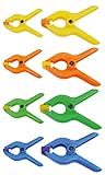 WERKZEYT Klemmzwingen - Set 22 teilig 63/90 mm - Blau/Grün/Orange/Gelb - Zwinge mit hoher Federkraft/Federklemme mit beweglichen Backen/Handtuchklammern für Strandliegen / B25161