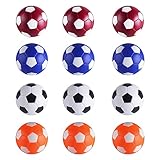 RAYNA GAMES 12 Stück Kickerbälle, 32MM Tischfußball, Reguläre Größe Kickerbälle, ABS Tabletop Fußball für Erwachsene Kinder Fußball Tisch Spiel-Vielfarbigkeit