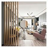 Generisch Verstellbarer Raumteiler Sichtschutz Pfosten mit Holzlamellen ohne Bohren Installation für Home Office Hotel Dekoration