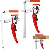 2 Stück Führungsschiene Hebelzwinge 160x60mm - Robuste und Langlebige Konstruktion, Verstellbare Klemmkraft, Ideal für Sicheres Spannen von Werkstücken in verschiedenen Anwendungen