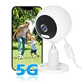 GUOANVISION Überwachungskamera Aussen/Innen, 5G WLAN IP Kamera, Kamera Überwachung Innen für Baby Monitor/Ältere Kids/Haustier, Hunde, Nachtsicht Gegensprechfunktion und Bewegungserfassung