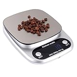 COLLBATH 1 Stück Küchenwaage mit LCD Display Wiederaufladbar Präzise Messung für Lebensmittel Leicht für Backen