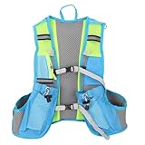 SALUTUYA Wander-Trinkrucksack, Verstellbarer mehrfarbiger ultraleichter Wasserbeutel-Rucksack mit hoher Kapazität aus Polyester für Camping, Radfahren, Wandern, Marathonlauf