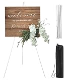 Kureny Künstler Staffelei Stand,Tragbar faltbar,160cm Verstellbares Stativ Tisch Kunst Leinwand Malerei Display,Staffelei Ständer für Hochzeitsschild,Poster, Malerei (weiß)