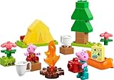LEGO DUPLO Peppa Wutz Campingausflug - Lernspielzeug für Jungen und Mädchen ab 2 Jahren - inkl. EIN Zelt, Kanu, Lagerfeuer und 2 Minifiguren - Motorikspielzeug, Sortieren nach Farben 10452