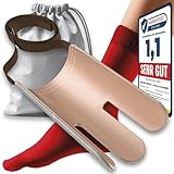Lieblings Helfer® Premium 2-in-1 Sockenanziehhilfe inkl. Beutel - extrem reißfeste lange Bänder - Strumpfanziehhilfe als Geschenk für Oma, Opa, Senioren und Schwangere oder Reha, Knie-OP, Hüft-OP