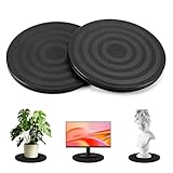 APKOL 2pcs Drehscheibe Drehbarer Universal,20cm Drehteller Drehplattform Drehplatte Mehrzweck Drehbar Plattform mit Stahlkugellagern schwerlast 15KG für TV Laptops Handwerk Pflanzen Küche,Schwarz