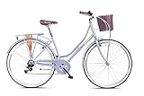 Wildtrak - Stahl-City-Bike, Erwachsene, 700C, 6-Gang, Shimano-Schaltung - Grau