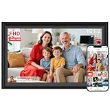 FRAMEO 15,6-Zoll WiFi Digitaler Bilderrahmen 1920x1080 FHD Groß 32GB Smart Digitaler Fotorahmen IPS Touchscreen Auto-Rotation Wandmontage Fotos/Videos sofort über FRAMEO APP teilen