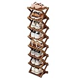 Simcat Schuhregal aus Holz, faltbar, Schuh-Organizer für kleine Räume, freistehendes Regal für Eingangsbereich, Schlafzimmer, Garage (8 Etagen, Tawny)