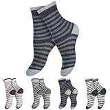 Black Snake 4 Paar Kinder Socken mit Alpakawolle - weich, warm und formstabil - Ringelsocken - angenehme Qualität für Jungen und Mädchen - mehrfarbig - 39/42